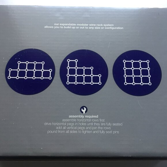 NEW Crate & Barrel CB2 12 Bottle Modular System Wine Rack - Picture 5 of 7